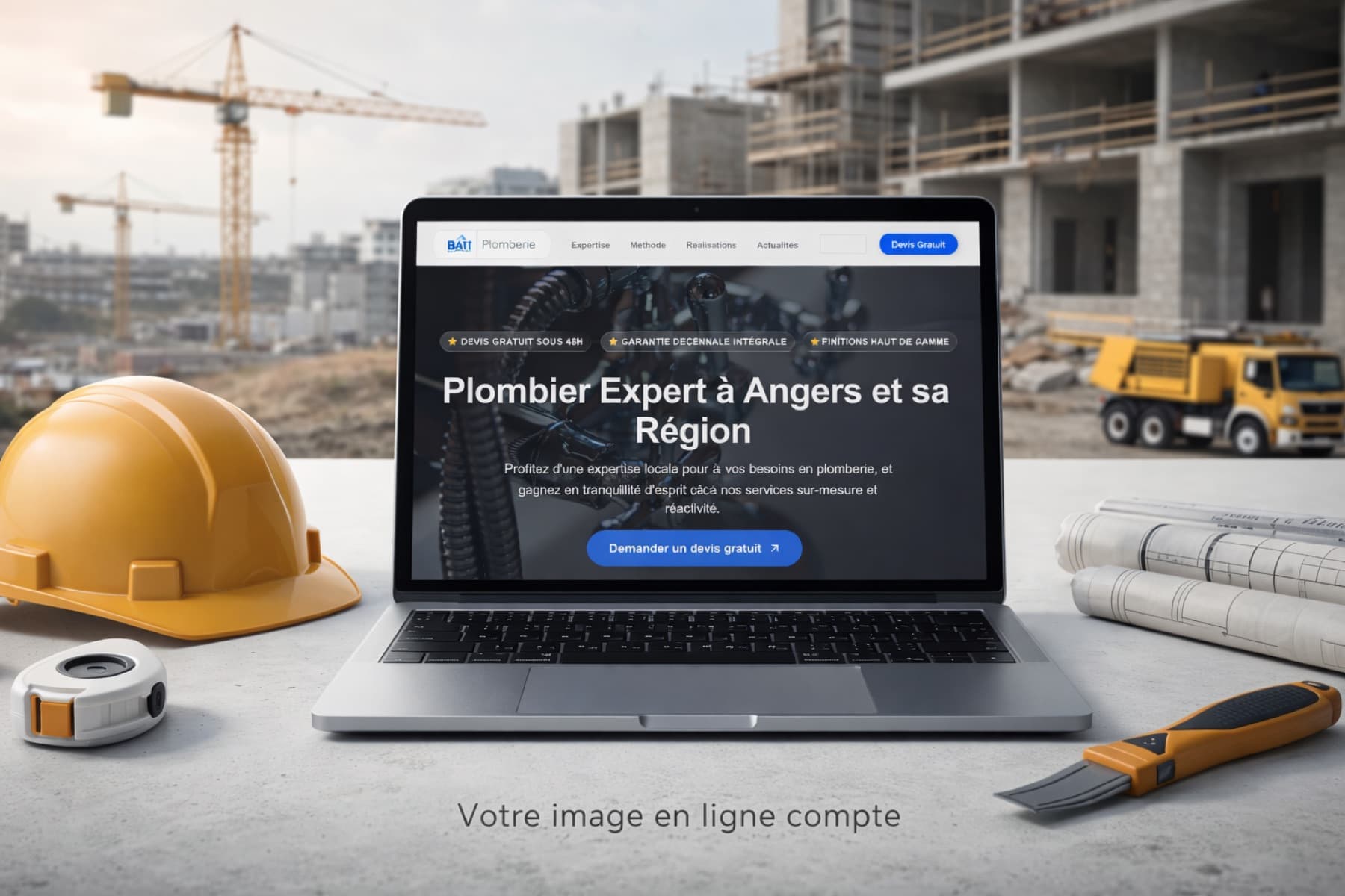 Exemple de site web artisan créé avec OVRA