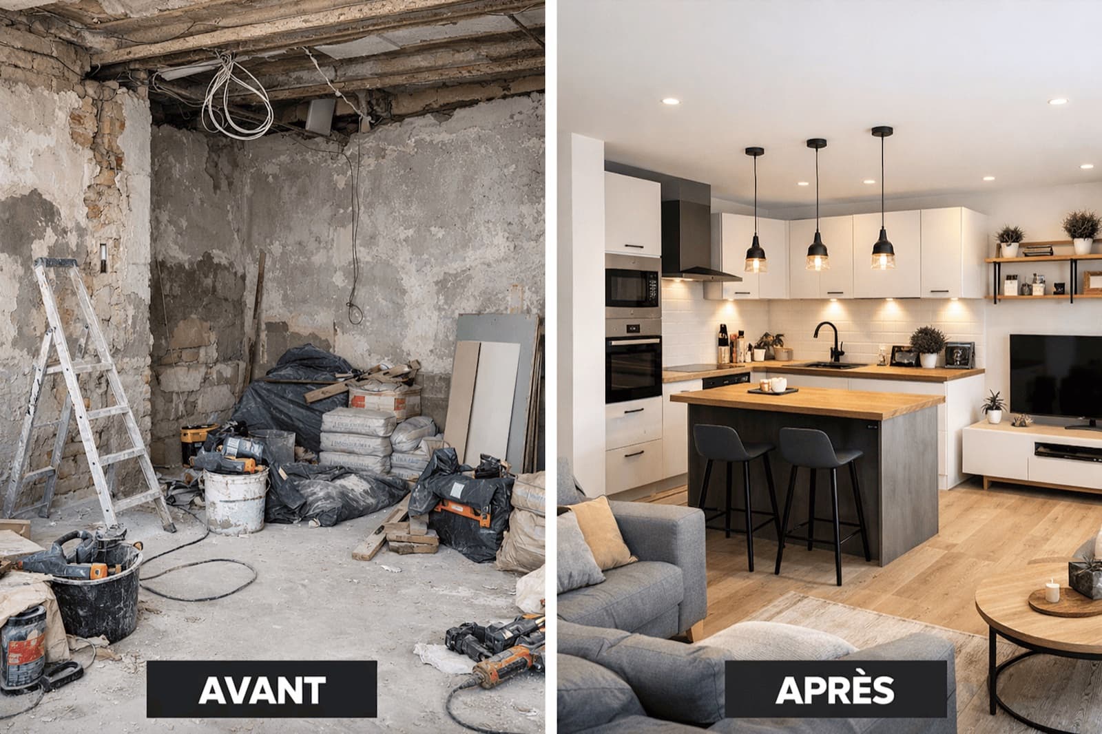 Exemple de contenu social généré depuis une photo de chantier